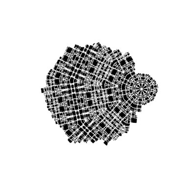 Beyaz arkaplanda soyut grunge fırça darbesi 