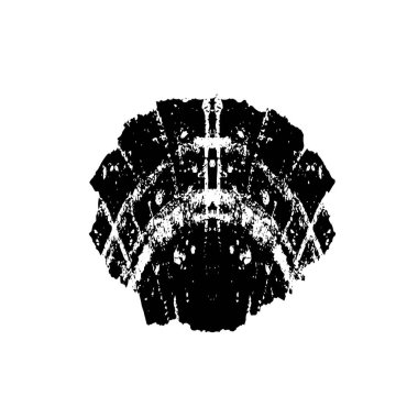 Siyah mürekkep lekesi. Beyaz arkaplanda soyut el boyama ögesi