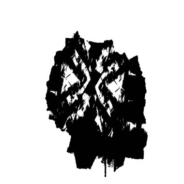 Beyaz arkaplanda soyut grunge siyah nokta, vektör illüstrasyonu