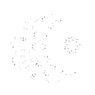 Beyaz arka planda soyut siyah beyaz şekil. Vektör illüstrasyonu  