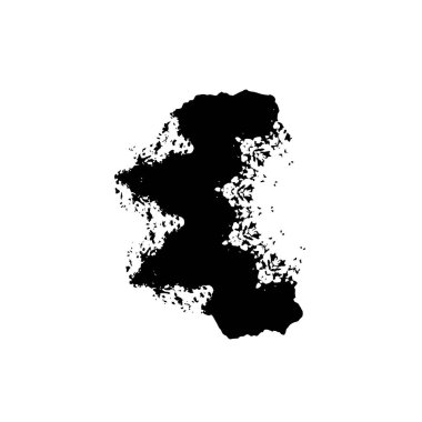 Beyaz arkaplanda soyut grunge fırça darbesi 