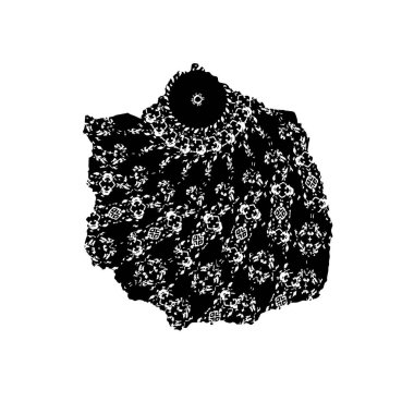 Beyaz arkaplanda soyut grunge fırça darbesi 