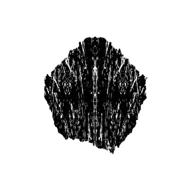 Beyaz arka planda siyah nokta. grunge soyut el boyaması ögesi 