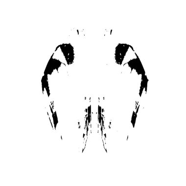 Beyaz arka planda siyah nokta. grunge soyut el boyaması ögesi 