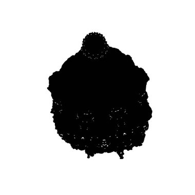 Beyaz arkaplanda soyut grunge fırça darbesi 