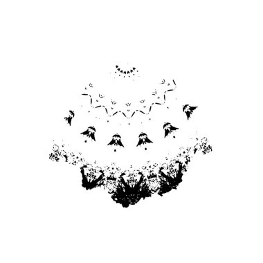 Beyaz arkaplanda soyut grunge fırça darbesi 