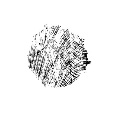 Beyaz arkaplanda soyut grunge siyah nokta, vektör illüstrasyonu