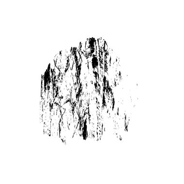 Beyaz arka planda siyah nokta. grunge soyut el boyaması ögesi 