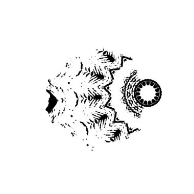 Beyaz arkaplanda soyut grunge fırça darbesi 