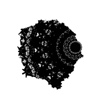 Beyaz arkaplanda soyut grunge fırça darbesi 