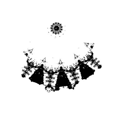 Beyaz arkaplanda soyut grunge fırça darbesi 