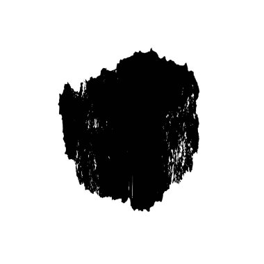 Beyaz arka planda siyah nokta. grunge soyut el boyaması ögesi 