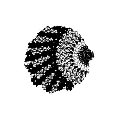 Beyaz arkaplanda soyut grunge fırça darbesi 