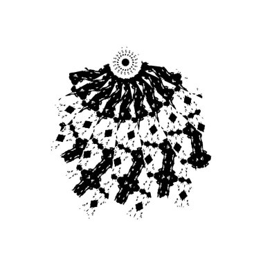 Beyaz arkaplanda soyut grunge fırça darbesi 