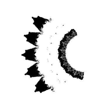 Beyaz arkaplanda soyut grunge fırça darbesi 