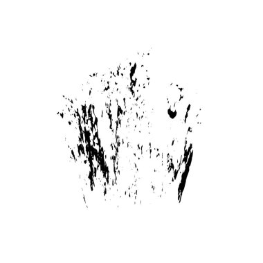 siyah mürekkep fırçası darbesi beyaz arkaplanda izole edildi