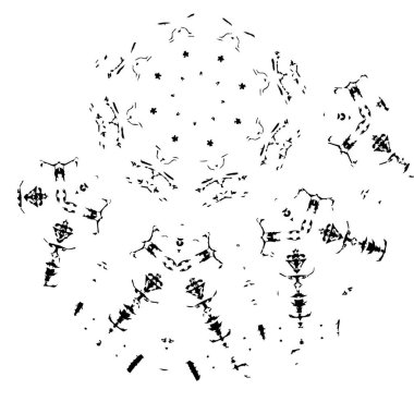 siyah mürekkep fırçası darbesi beyaz arkaplanda izole edildi