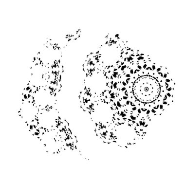 siyah mürekkep fırçası darbesi beyaz arkaplanda izole edildi