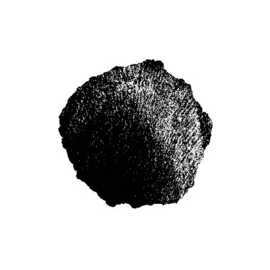 siyah mürekkep fırçası darbesi beyaz arkaplanda izole edildi