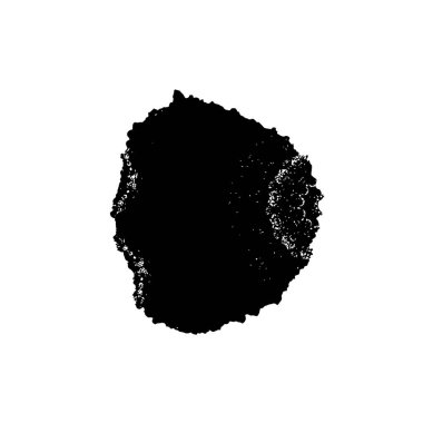 siyah mürekkep fırçası darbesi beyaz arkaplanda izole edildi