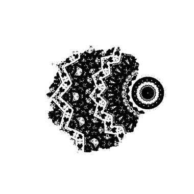 siyah mürekkep fırçası darbesi beyaz arkaplanda izole edildi