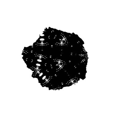 siyah mürekkep fırçası darbesi beyaz arkaplanda izole edildi