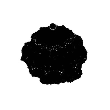 siyah mürekkep fırçası darbesi beyaz arkaplanda izole edildi