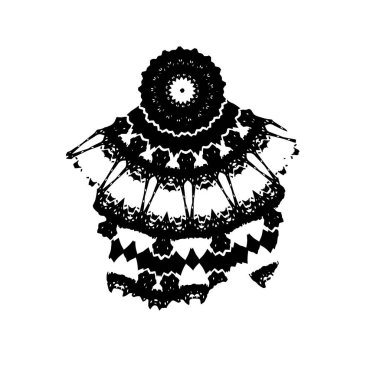 siyah mürekkep fırçası darbesi beyaz arkaplanda izole edildi