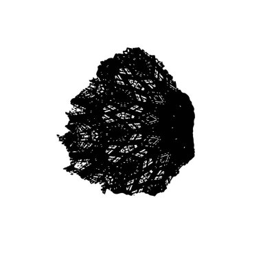 siyah mürekkep fırçası darbesi beyaz arkaplanda izole edildi