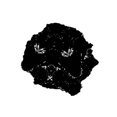 siyah mürekkep fırçası darbesi beyaz arkaplanda izole edildi