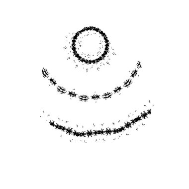 siyah mürekkep fırçası darbesi beyaz arkaplanda izole edildi