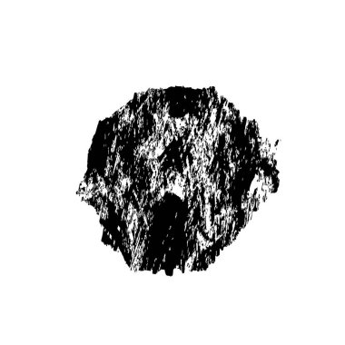 beyaz arkaplanda izole edilmiş siyah fırça darbesinin grunge dokusu 
