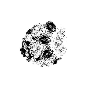 siyah mürekkep fırçası darbesi beyaz arkaplanda izole edildi