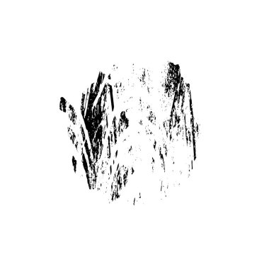 siyah mürekkep fırçası darbesi beyaz arkaplanda izole edildi