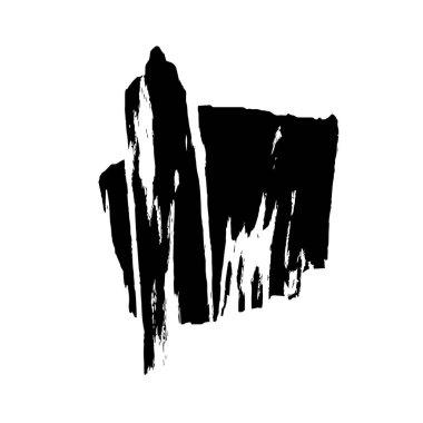 Beyaz arka planda siyah mürekkep fırça sıyrık