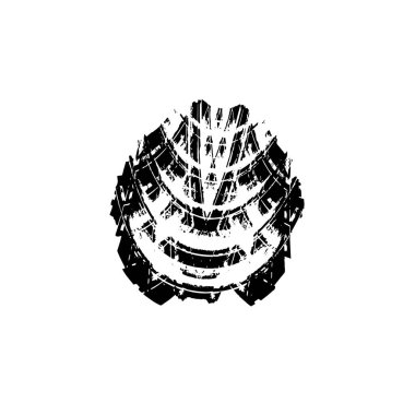 Beyaz arka planda siyah mürekkep fırça sıyrık