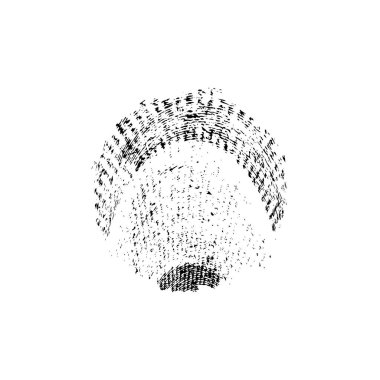 Beyaz arka planda siyah nokta. grunge soyut el boyaması ögesi 