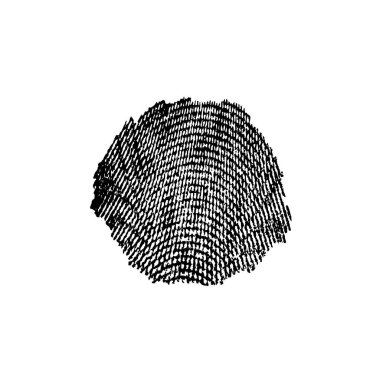 Beyaz arkaplanda soyut grunge siyah nokta, vektör illüstrasyonu