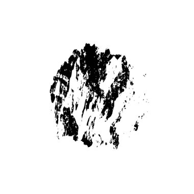 Beyaz arkaplanda soyut grunge siyah nokta, vektör illüstrasyonu