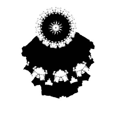 Beyaz arka planda siyah mürekkep fırça sıyrık