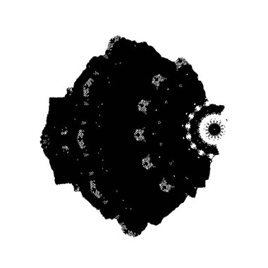 Beyaz arka planda siyah mürekkep fırça sıyrık