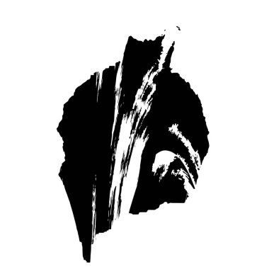 Beyaz arka planda siyah mürekkep fırça sıyrık