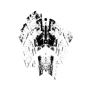 Beyaz arka planda siyah nokta. grunge soyut el boyaması ögesi 