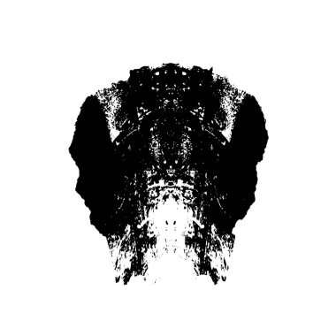 Beyaz arka planda siyah nokta. grunge soyut el boyaması ögesi 