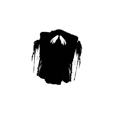 Beyaz arka planda siyah mürekkep fırça sıyrık