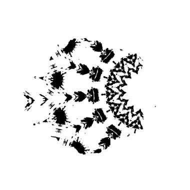 Beyaz arka planda siyah mürekkep fırça sıyrık