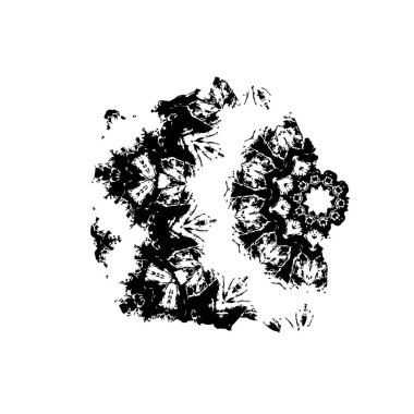 Beyaz arka planda siyah mürekkep fırça sıyrık