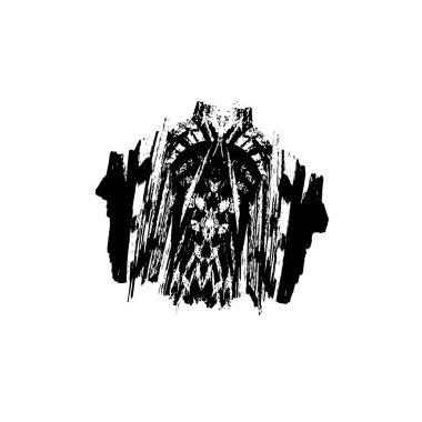 Beyaz arka planda siyah mürekkep fırça sıyrık