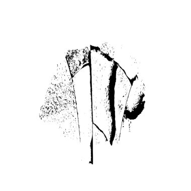 Beyaz arka planda siyah nokta. grunge soyut el boyaması ögesi 