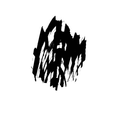 Beyaz arka planda siyah mürekkep fırça sıyrık